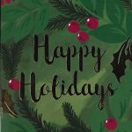 Christmas Cards 12 Cards & Envelopes Happy Holidays (Brand Christmas House)